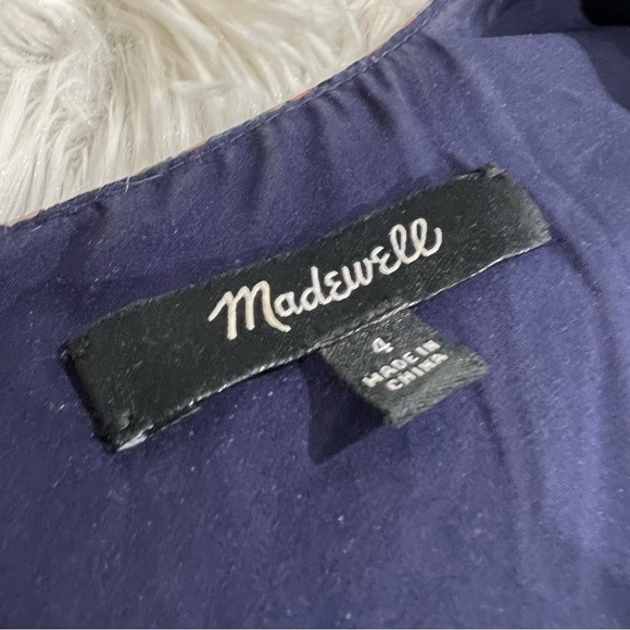 Madewell Orchard Flutter-Sleeve Skater Mini Dress Fan Floral Mix Size 4 - Picture 5 of 15
